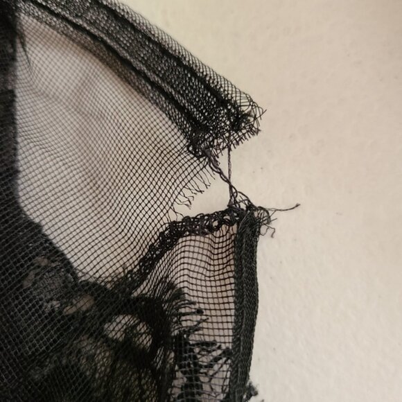 Leonard Arkin Black Lace Union Made 50s 60s Witchy Vintage Midi Dress - Picture 13 of 15